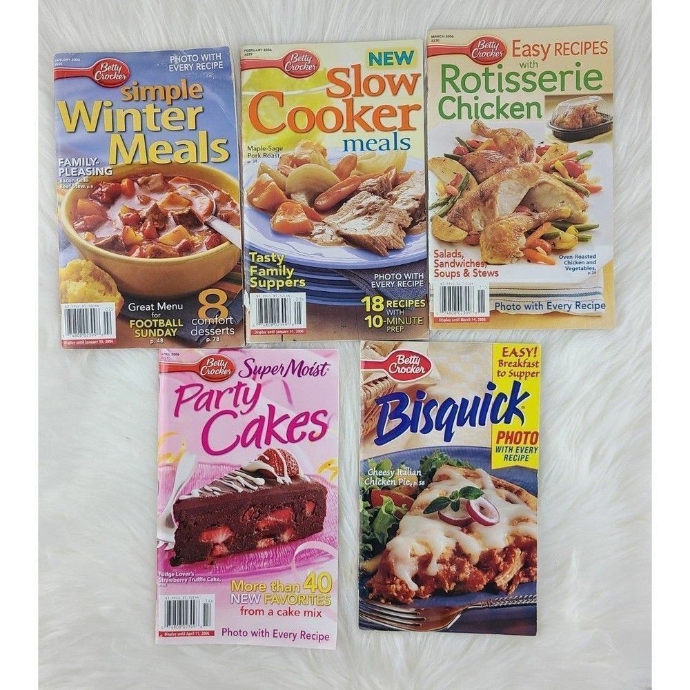 Lot Of 5 Betty Crocker Recipe Magazine